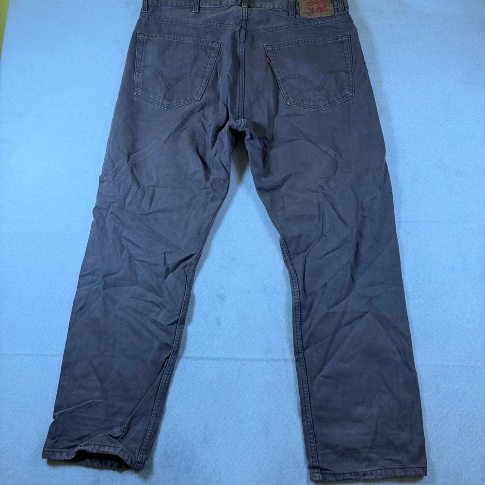 Levis 505 Regular Fit Jeans Mens 40x30 Brown‎ Grey Straight Leg Denim Pants
